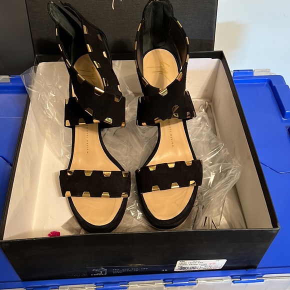 Giuseppe zanotti black suede sandal with - Picture 5 of 6